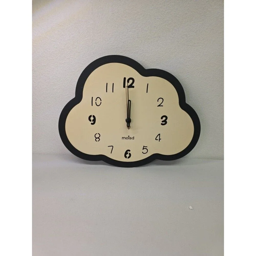 Meisd Cloud Decorative Wall Clock for Living Room Decor, Modern Nursery Decor